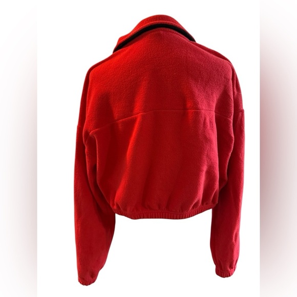 Polaroid Red and Black Half-Zip Fleece crop pullover Women’s size Medium - Picture 9 of 9